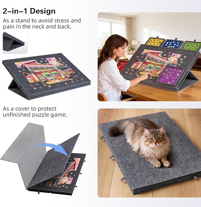 PuzzleDock™ I 2-in-1 Portable Puzzle Board