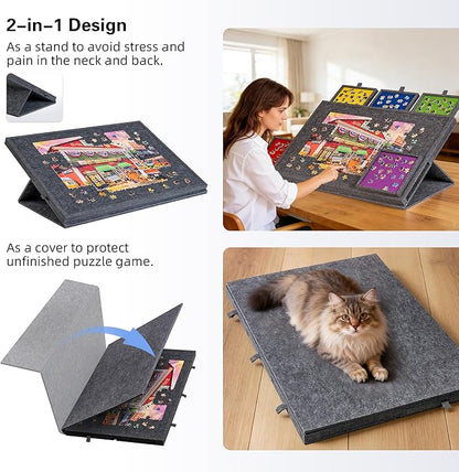 PuzzleDock™ I 2-in-1 Portable Puzzle Board