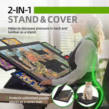 PuzzleDock™ I 2-in-1 Portable Puzzle Board