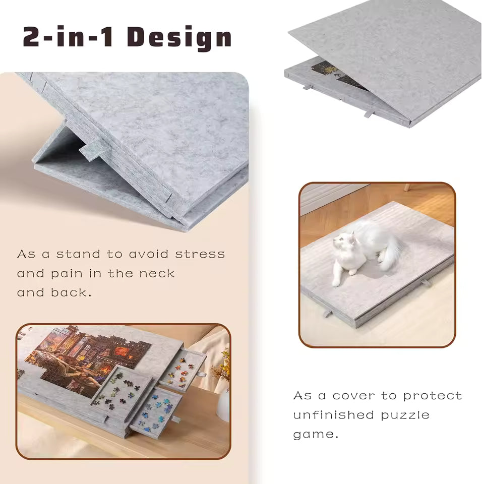 PuzzleDock™ I 2-in-1 Portable Puzzle Board